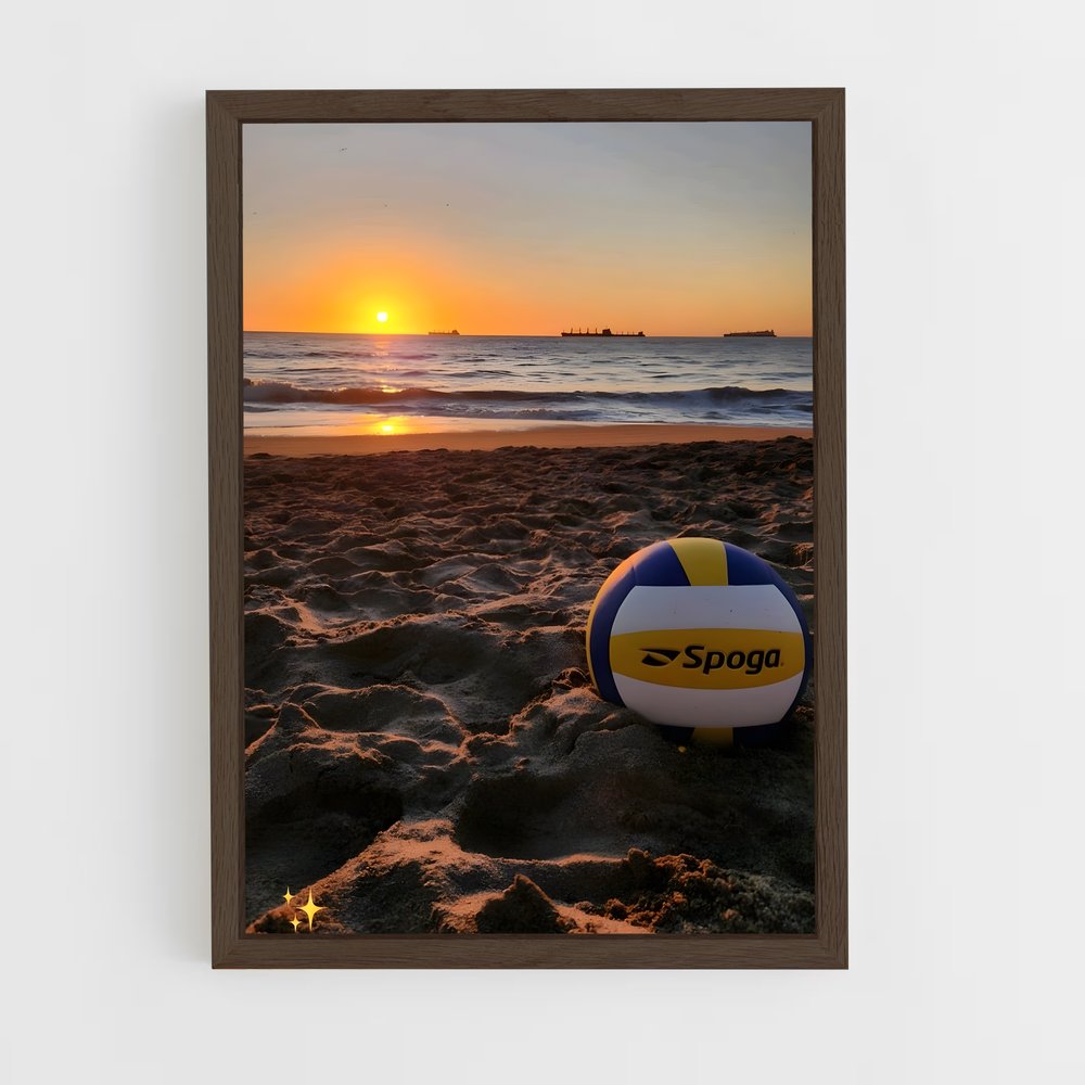 Poster Sable et Soleil – affiche Beach-volley (vue 5)